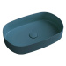 ISVEA - INFINITY OVAL keramické umývadlo na dosku, 55x36cm, matná zelena Petrol 10NF65055-2P