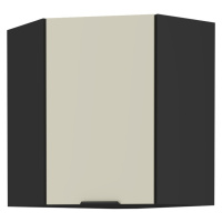 Horná rohová skrinka, cashmere/čierna, ARAKA 60x60 GN-72 1F