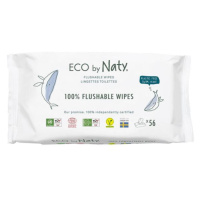 ECO BY NATY Obrúsky vlhčené bez vône splachovateľné 56 ks