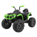 mamido Detská elektrická štvorkolka ATV s ovládačom, EVA kolesá čierno-zelená