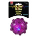 Hračka Dog Fantasy Glow loptička z TPR gumy fialová 8cm