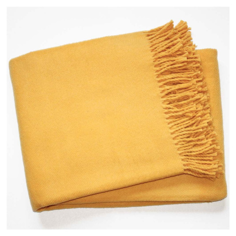Žltá deka s podielom bavlny Euromant Basics, 140 x 180 cm