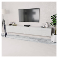 vidaXL TV skrinky 2 ks, kompozitné drevo 120x40x34 cm, lesklé biele