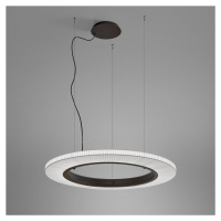 Bover LED závesné svietidlo Roda S/90, hnedá/biela, Ø 90 cm, TRIAC