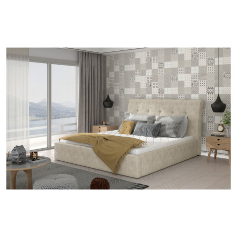 ELTAP INGE 180X200 + KOVOVY STOJAN/PODSTAVEC/KONTAJNER, DORA 21, BEIGE, 26590