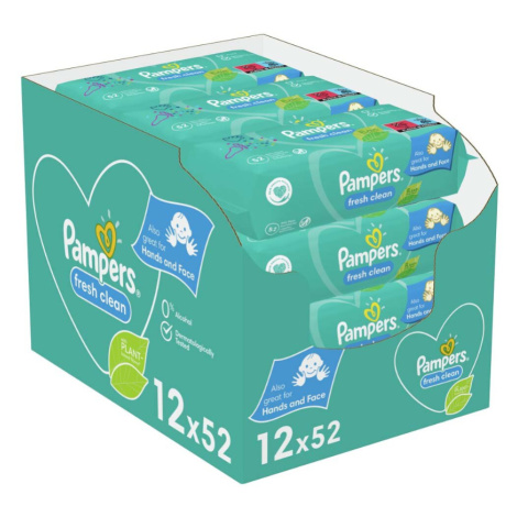 PAMPERS Wipes Fresh clean Vlhčené utierky BOX 12 x 52 ks