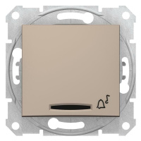 Tlacidlo (1/0So) 10A/12V~ pikt.zv. (PS) titán Sedna (Schneider)