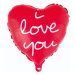 Balónik fóliový I Love You červené srdce