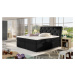 NABBI Beneto 180 čalúnená manželská posteľ s úložným priestorom čierna (Soft 11)