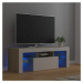 vidaXL TV skrinka s LED svetlami biela a dub sonoma 120x35x40 cm