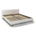 Krémová čalúnená dvojlôžková posteľ s roštom 180x200 cm Tina - Ropez