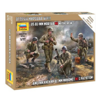 Model Kit figurky 6287 - US 81mm Mortat w/crew  (Snap Fit) (1:72)