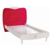 Detská posteľ rosie 100x200cm - biela/rubínová