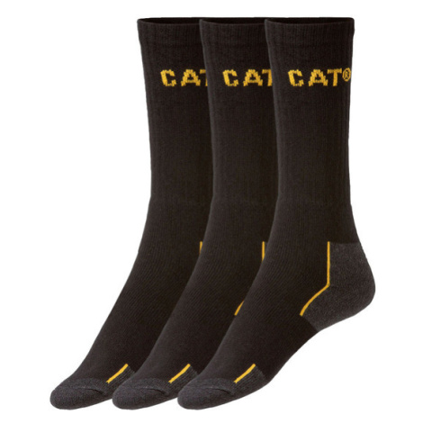 Caterpillar Pánske pracovné ponožky, 3 páry (43/46, čierna)
