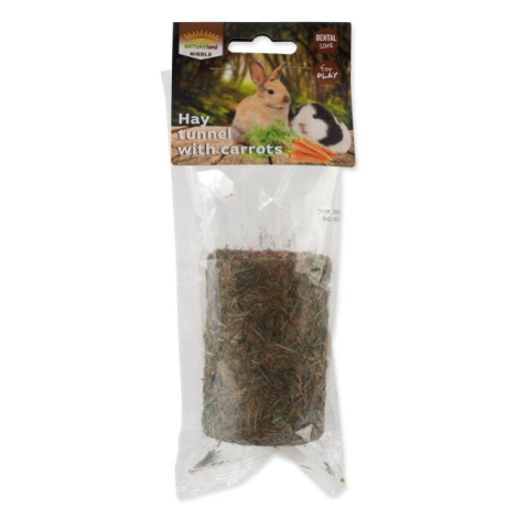 Pochúťka Tunel Nature Land Nibble zo sena plnená mrkvou 125g