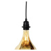 Závesná lampa čierna stmievateľná vrátane LED zrkadla zlatá stmievateľná - Cava Luxe