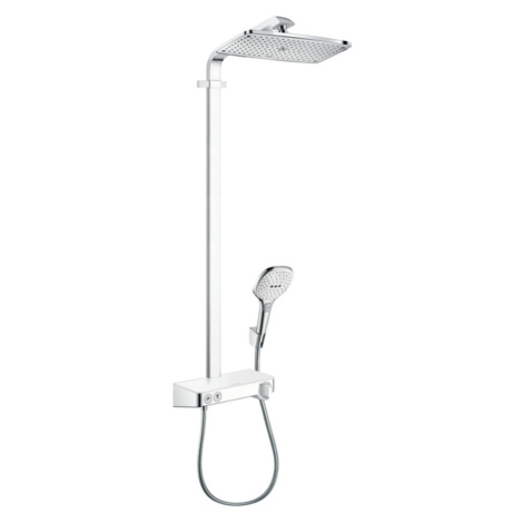 Hansgrohe Raindance E, Showerpipe 360 1jet s termostatom ShowerTablet Select 300, biela/chrómová