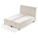 Béžová čalúnená dvojlôžková posteľ s úložným priestorom 140x200 cm Pearl – Maison de Rêve