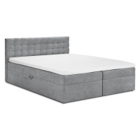 Sivá dvojlôžková posteľ Mazzini Beds Jade, 180 x 200 cm