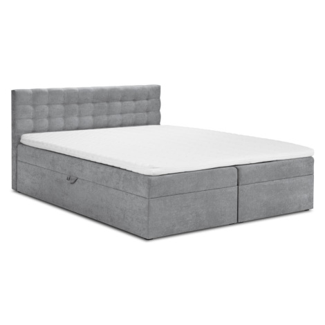 Sivá dvojlôžková posteľ Mazzini Beds Jade, 180 x 200 cm Mazzini Sofas