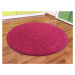 AKCE: 200x200 (průměr) kruh cm Kusový koberec Color shaggy růžový kruh - 200x200 (průměr) kruh c
