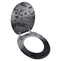 vidaXL WC sedadlo s vekom z MDF, potlač 