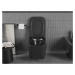 MEXEN/S - Teo Závesná WC misa čierna mat vrátane sedátka soft-close duroplastu, čierna lesk 3085