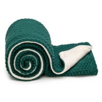 T-TOMI Pletená deka warm smaragd 80 x 100 cm