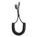 Nabíjací a dátový kábel USB, Lightning, 100 cm, 2000 mA, navinutý kábel, Baseus Fish Eye Spring,