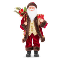 Dekorácia MagicHome Vianoce, Santa s darčekmi, 46 cm