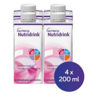 NUTRIDRINK Jahodová príchuť 4 x 200 ml