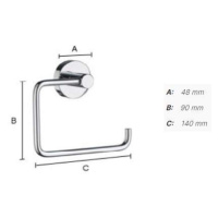 SO - HOME HK3364 - Držiak na uteráky dvojitý CHL - chróm lesklý