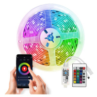 Solight Wifi Smart LED svetelný pás, RGB, 5m, sada s adaptérom a dialkovým ovladačom