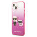 Plastové puzdro Karl Lagerfeld na Apple iPhone 13 Pro KLHCP13LTGKCP Karl & Choupette Head Gradie