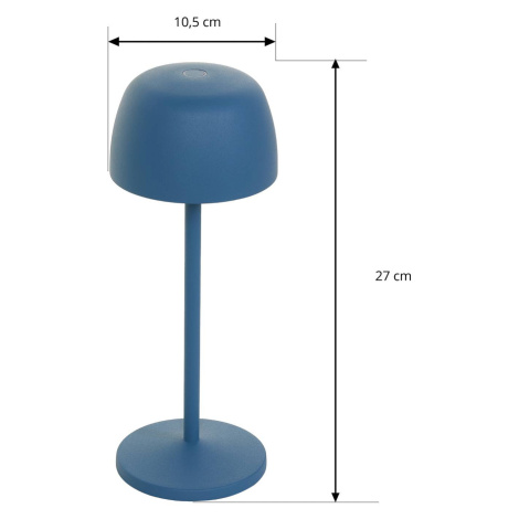 Lindby LED dobíjacia stolová lampa Arietty, žltá/modrá/ružová sada 3 ks