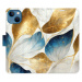 Flipové puzdro iSaprio - GoldBlue Leaves - iPhone 13