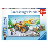 Ravensburger Puzzle Stroje v akci 2 x 24 dílků