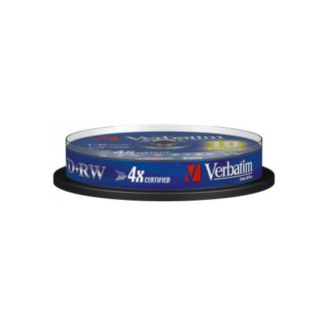 Verbatim DVD+RW, Matt Silver, 43488, 4.7GB, 4x, spindle, 10-pack, bez možnosti potisku, 12cm, pr