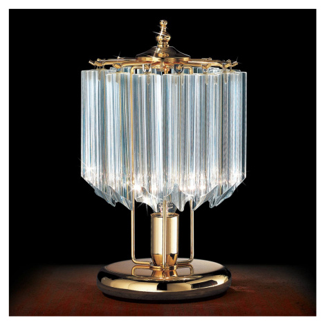 Stolná lampa Cristalli, 24 karátov pozlátená PATRIZIA VOLPATO
