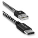 Nabíjací a dátový kábel USB, USB Type-C, 200 cm, 2100 mA, vzor šnúrky, rýchle nabíjanie, Dux Duc