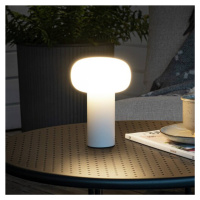 Stolová LED lampa Antibes IP54 batéria RGBW biela