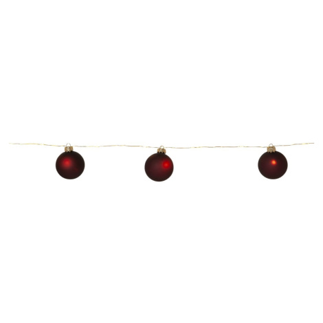 Vínovočervená svetelná dekorácia s vianočným motívom ø 6 cm Bliss – Star Trading