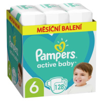 PAMPERS Active Baby 6 (13-18 kg) 128 ks Extra Large - jednorázové plienky