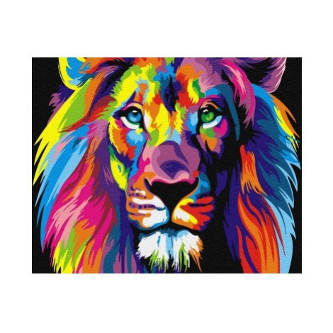 mamido  Maľovanie podľa čísel Dúhový lev 40x50 cm