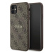 Kryt Guess GUHMN61G4GFRW iPhone 11 6.1" / Xr brown hardcase 4G Collection Leather Metal Logo Mag