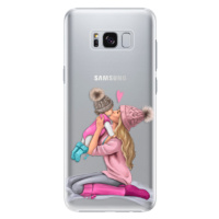 Plastové puzdro iSaprio - Kissing Mom - Blond and Girl - Samsung Galaxy S8 Plus