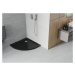 MEXEN - Flat sprchová vanička štvrťkruhová slim 100 x 100, čierna 41701010