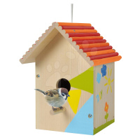 Drevená vtáčia búdka Outdoor Birdhouse Eichhorn Poskladaj a vymaľuj - so štetcom a farbami od 6 
