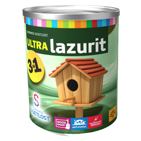 ULTRA LAZURIT 3v1 - Tenkovrstvá ochranná lazúra teak (09) 0,75 L