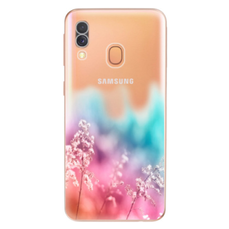 Odolné silikónové puzdro iSaprio - Rainbow Grass - Samsung Galaxy A40